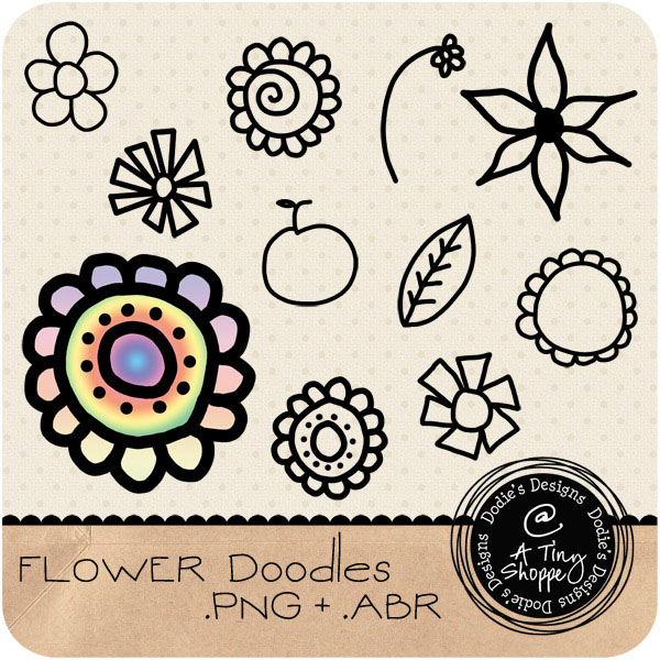 Flower Doodles: Click image to download.