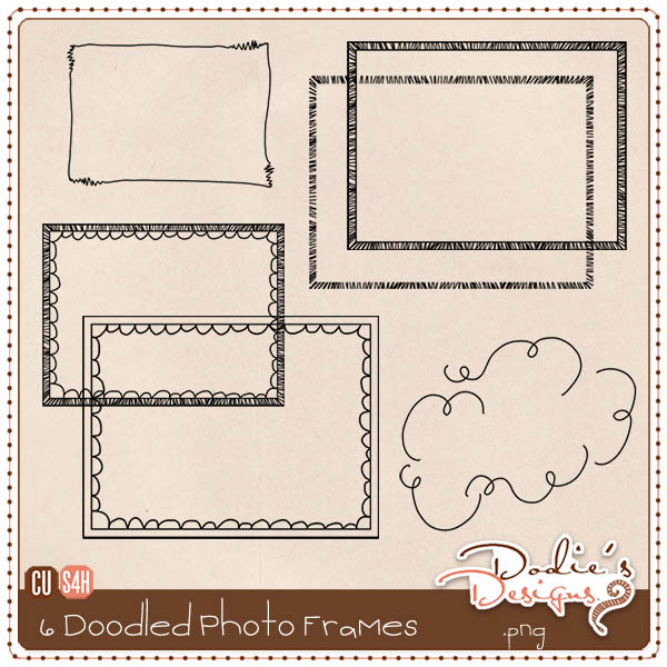 Doodled Photo Frames - Set 1