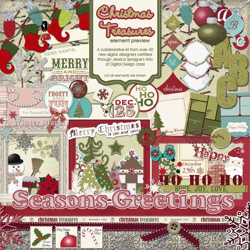 Christmas Treasures Elements Preview