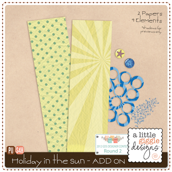 Holiday in the Sun Mini Kit - Add on Freebie {Digital Scrapbooking}