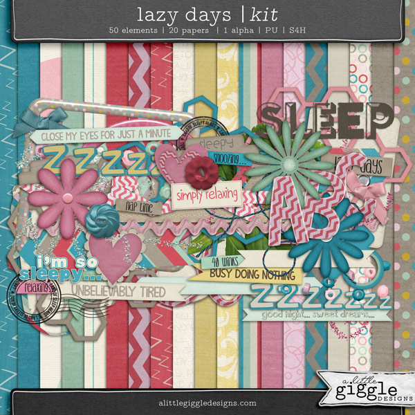 {Lazy Days} by A Little Giggle Designs Digital Scrapbooking Kit