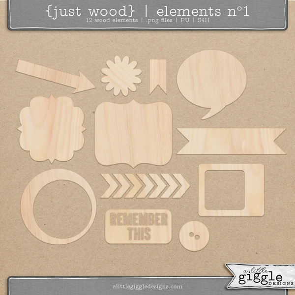Just Wood Elements No1 by A Little Giggle Designs Digital Scrapbooking