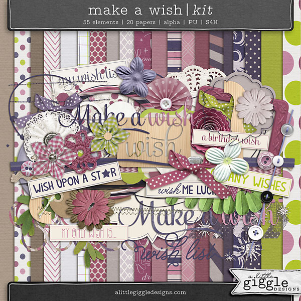 Make a Wish Kit and Bundle by A Little Giggle Designs Digital Scrapbooking